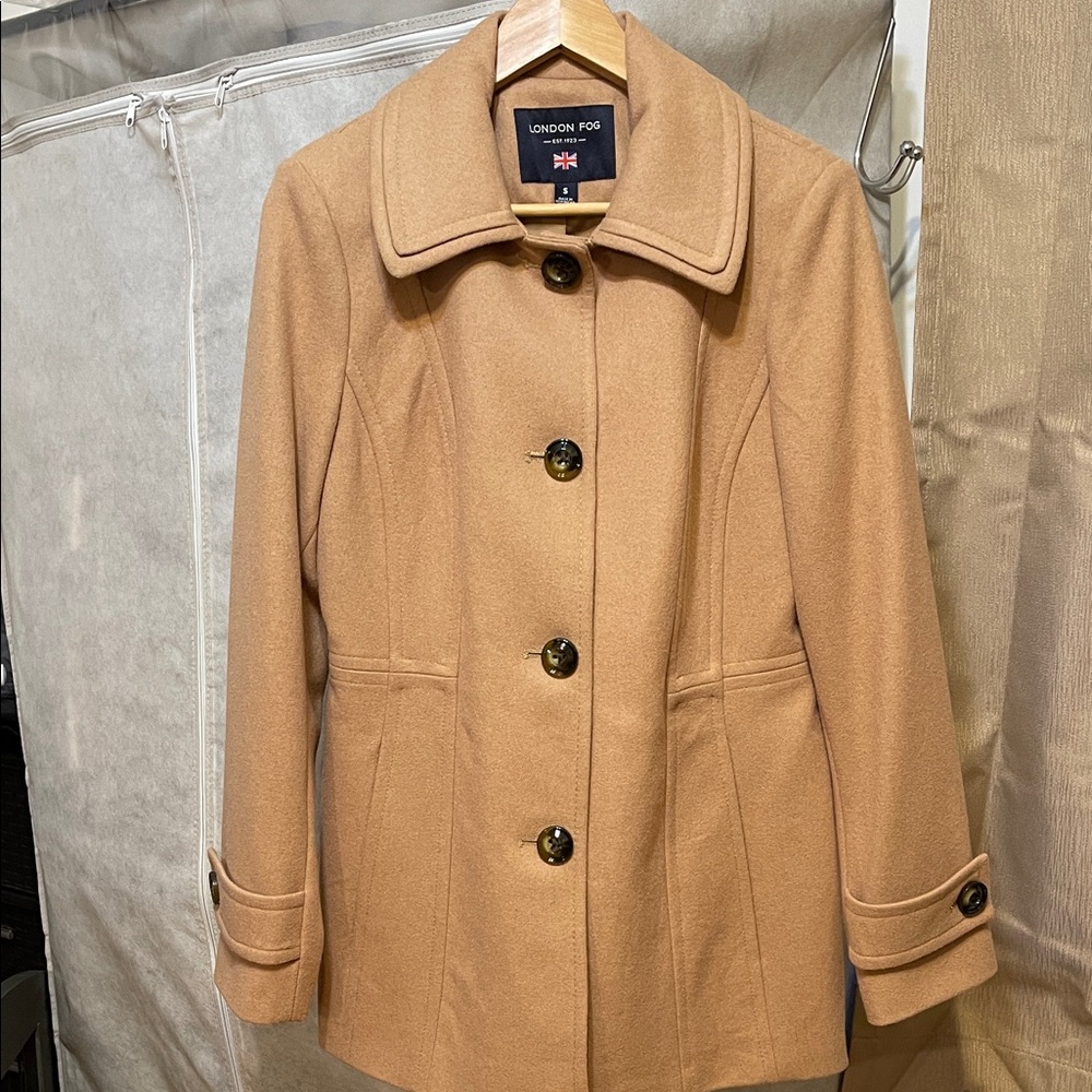 London Fog Women's Camel Peacoat